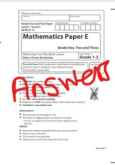 Answers to grade 1 - 2 test E